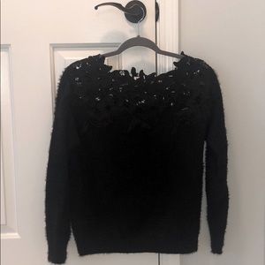 Vici- En Creme black lace top sweater never worn